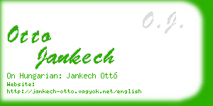 otto jankech business card