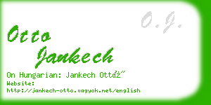 otto jankech business card